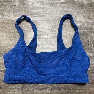 Aerie Blue Scoop Bikini Top Size Medium